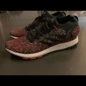 Adidas pure boost red, black and  white